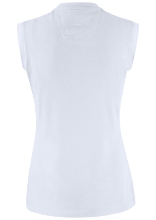 Dámské polo bez rukávů ADVANTAGE WHITE Back