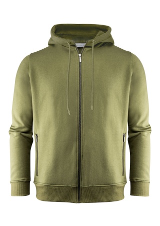 Propínací mikina Westwood Heights Zelená Moss Green Front