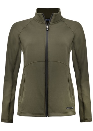 Dámská pohodlná mikina ADAPT FULL ZIP IVY GREEN Front