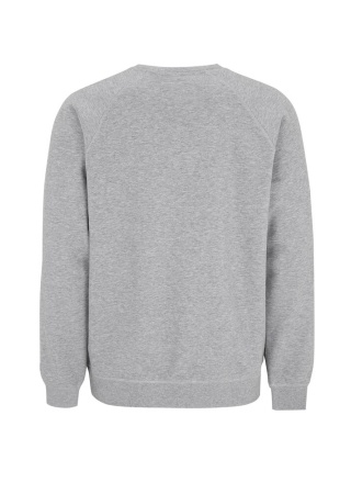 Pánská mikina Crew neck (GOTS) Šedá Melange Back