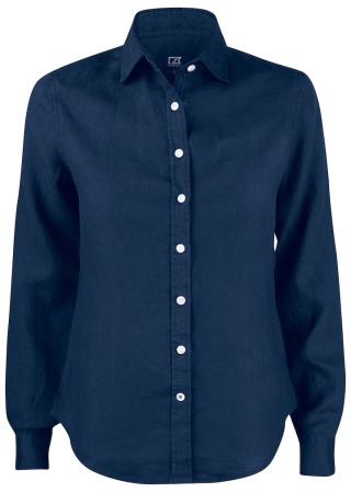 SUMMERLAND LINEN SHIRT WOMAN NavyBlue Front