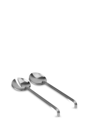 ESTELLE SALAD SERVERS, SILVER default 