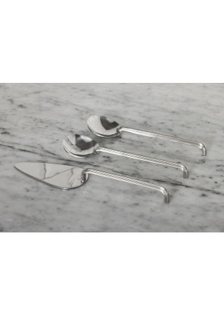 ESTELLE SALAD SERVERS, SILVER  