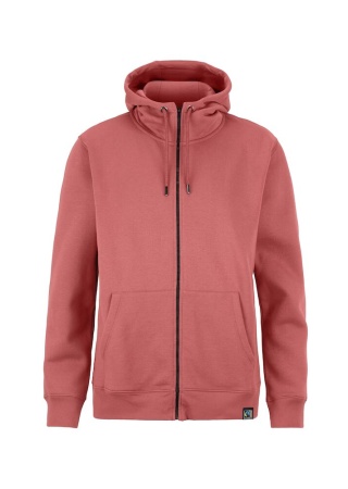 Celopropínací mikina s kapucí KEY FZ HOOD DUSTY RED Front