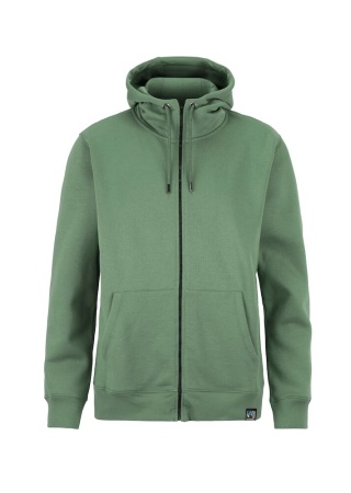 Celopropínací mikina s kapucí KEY FZ HOOD DUSTY GREEN Front