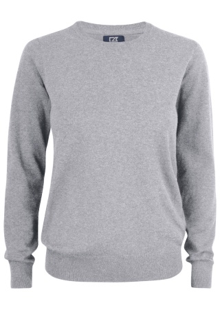 Pletený dámský svetr OAKVILLE CREWNECK GREY MELANGE Front