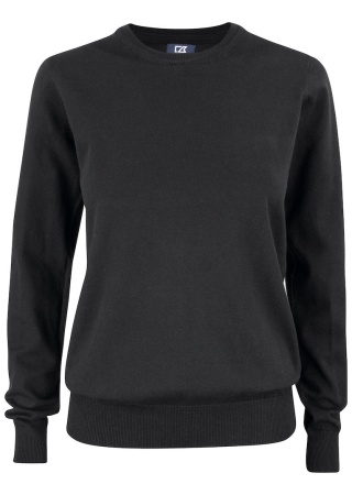 Pletený dámský svetr OAKVILLE CREWNECK BLACK Front