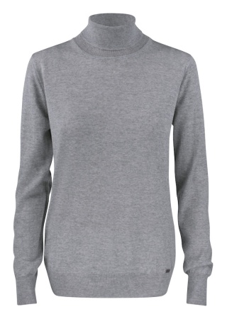 Pohodlný dámský svetr KENNEWICK ROLLERNECK GREY MELANGE Front