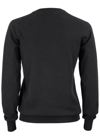 Dámský pletený svetr OAKVILLE V-NECK BLACK Back