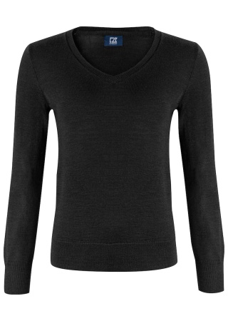 VERNON V-NECK WOMAN BLACK Front