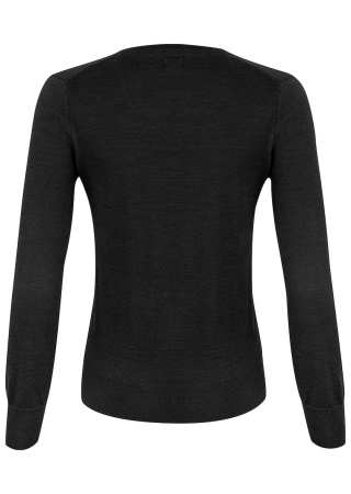 VERNON V-NECK WOMAN BLACK Back