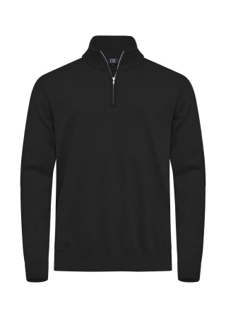 Funkční svetr OAKVILLE HALF ZIP BLACK Front