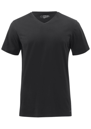 Pohodlné tričko MANZANITA V-NECK BLACK Front