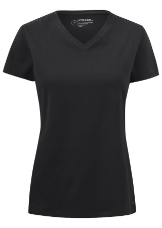 Pohodlné dámské tričko MANZANITA V-NECK BLACK Front