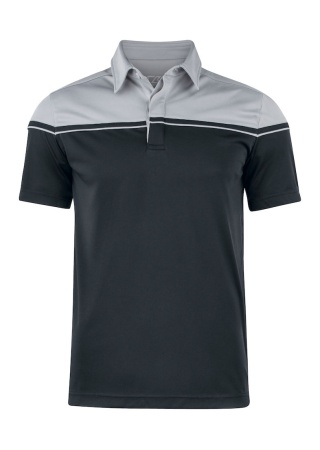 Polokošile SEABECK BLACK/LIGHT GREY Front