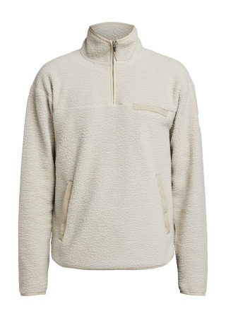 Fleecová mikina YOKE HALF ZIP SAND Front