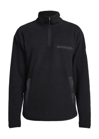 Fleecová mikina YOKE HALF ZIP BLACK Front