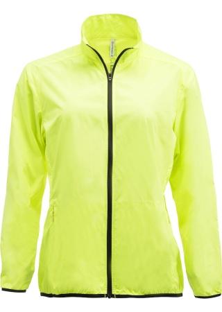 Dámská funkční bunda LA PUSH RAIN NEON YELLOW Front