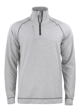 Svetr CHAMBERS HALF ZIP GREY MELANGE Front