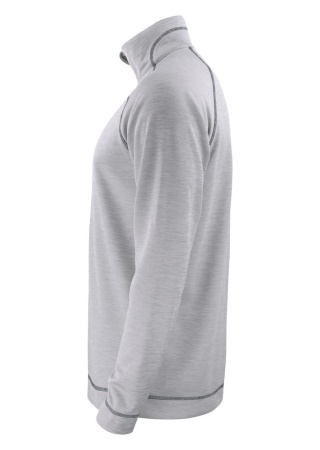 Svetr CHAMBERS HALF ZIP GREY MELANGE Side