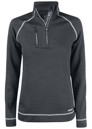 Dámský svetr CHAMBERS HALF ZIP Šedá Melange Front