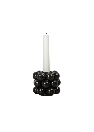 Candle holder GLOBE S, Black BYON Front