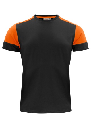 Dvoubarevné tričko Prime T Černá/oranžová Front